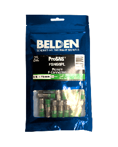 Belden FSNS6PL Pro Snap-N-Seal RG6 75 Ohm Plenum F Connectors - 25/Pack