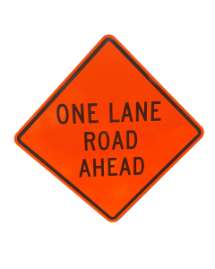 Eastern Metal One Lane Road Ahead Sign