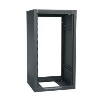 18 SPACE (31-1/2) 25 DEEP STAND ALONE RACK LESS REAR DOOR BLACK FINISH