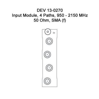 DEV 13-0270 Input Module, 4 Paths, 950 - 2150 MHz, 50 Ohm, SMA (f)