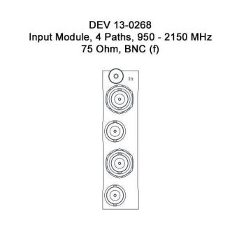 DEV 13-0268 Input Module, 4 Paths, 950 - 2150 MHz, 75 Ohm, BNC (f)
