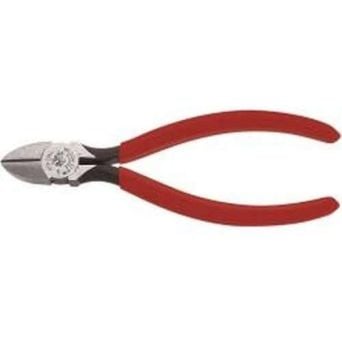 Klein Tools D202-6C Pliers, Diagonal Cutting Pliers with Tapered Nose, Short Jaws and Spring-Assist Action, 6-Inch