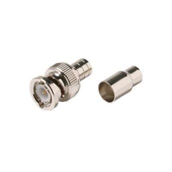 BNC Hex Crimp Connector 2pc RG6