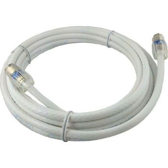 Coaxial Cable, Satellite Jumper Cord With Easy Twist Connector 15' White RG6