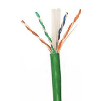 CAT6 Unshielded PVC Ethernet Cable - 23 AWG 4 Pair - Green