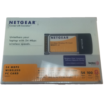 Genuine Netgear (WG511 v2) 2.4 GHz / 54 Mbps Wireless G PC Card Adapter