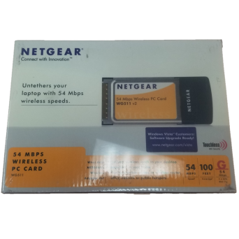 Genuine Netgear (WG511 v2) 2.4 GHz / 54 Mbps Wireless G PC Card Adapter