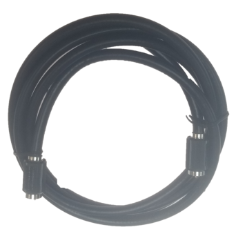6 Feet, Black RG6 Coaxial Cable (Coax Cable) with Weather Proof Connectors, F81 / RF, Digital Coax - AV, Cable TV, Antenna, and Satellite, CL2 Rated