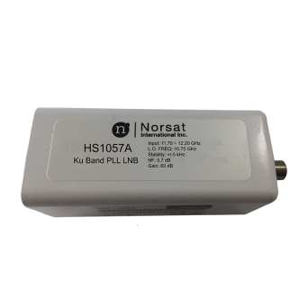 Norsat KU-BAND PLL LNB; 11.70-12.20GHZ; LO: +/-5KHZ; NF: 0.7DB; F-CONN