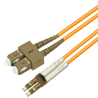 Corning 033902K5120020M 20 Meter LC/UPC-SC/UPC Fiber Jumper Tan Connectors
