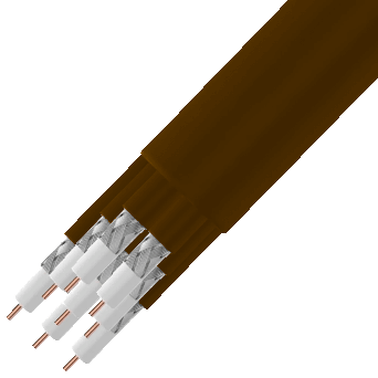 Perfect Vision 8-A5Q99VV-01-H1K-01 1000ft Brown 8 Bundle Headend Cable