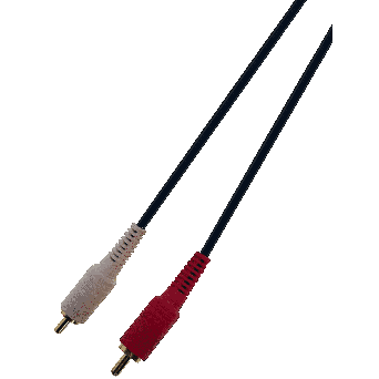 Steren 255-235 18ft Red White Audio RCA Cable