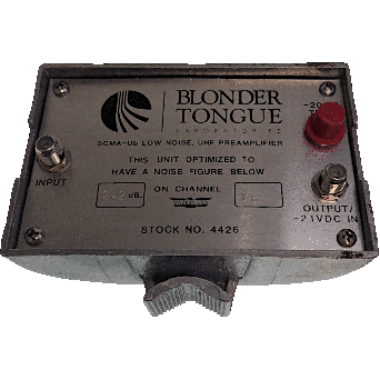 Blonder Tongue Single Channel UHF Preamplifier 54-216 MHz (Channel 16)