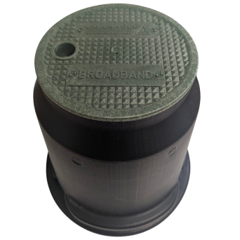 Channell GLB610 Grade Level Box, Round 6" Diameter x 10" Deep, HDPE, Snap-In Cover