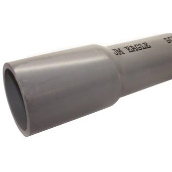 JM Eagle 67546 Rigid Conduit, 3-1/2 in OD, 10 ft L, 3 in, PVC