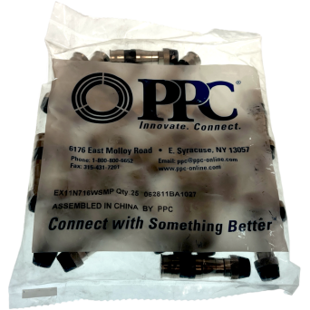 PPC EX11N716WSPLUS RG11 AquaTight Compression Connector (QTY 25)